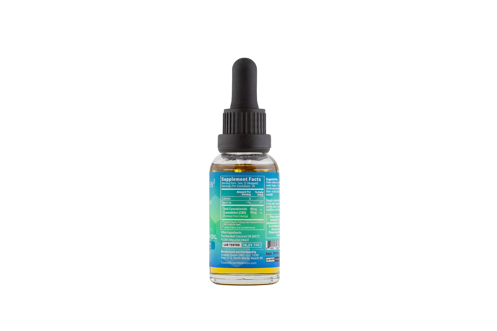 500mg Full Spectrum CBD Oil Coastal Green CBD