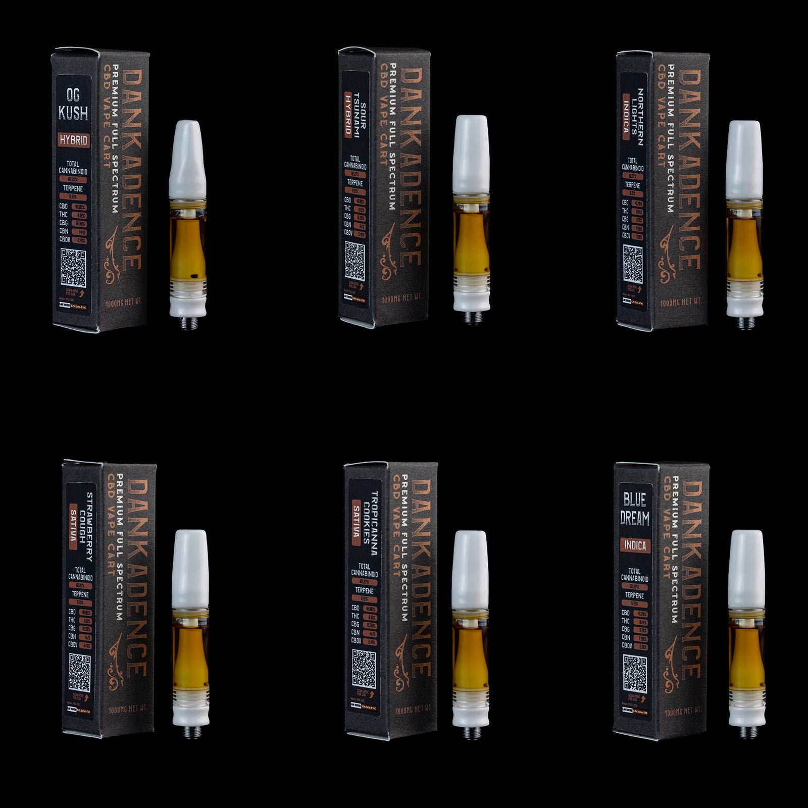 Dankadence Full Spectrum CBD Vape Cart 1ml 800mg+ BUY TWO GET ONE FREE