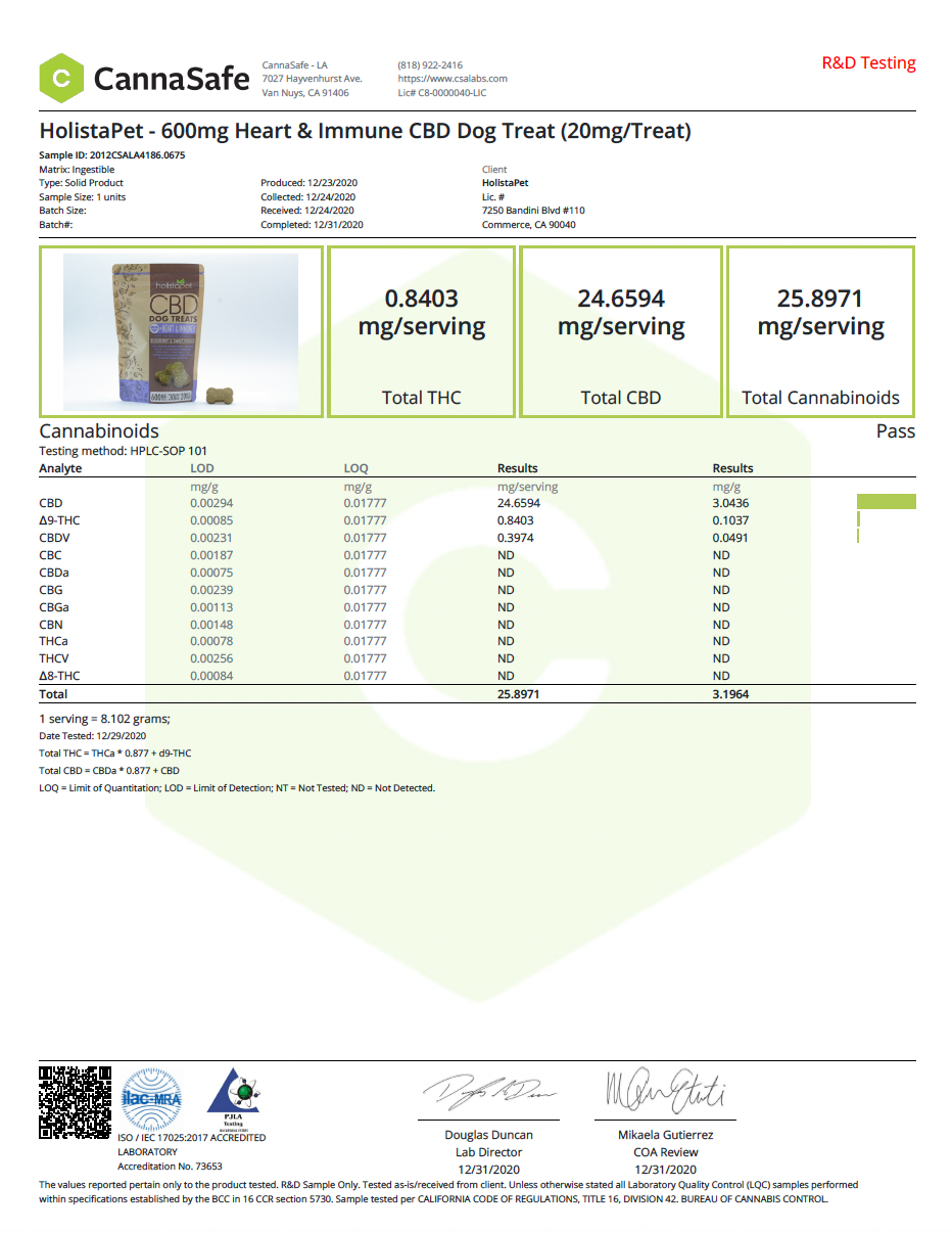 Holistapet CBD Dog Treats 600mg