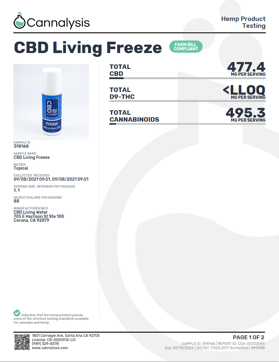 CBD Living Freeze Roll On